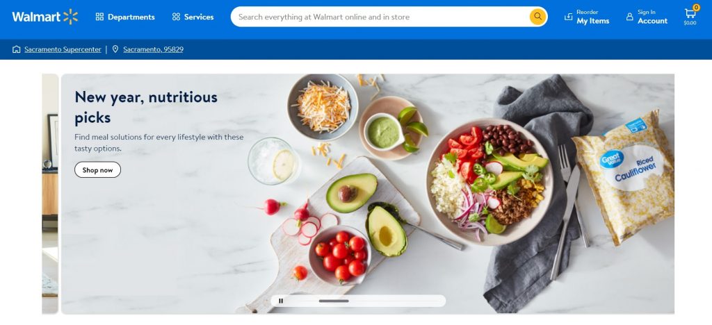 Онлайн-гипермаркет Walmart. Источник: walmart.com Не одной Россией едины. Какие ещё есть интернет-площадки для онлайн-торговли?